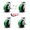 Service Caster 8 Inch Heavy Duty Green Poly on Cast Iron Caster Swivel Lock 2 Brakes SCC, 2PK SCC-KP92S830-PUR-GB-BSL-2-SLB-2 - alternate 6